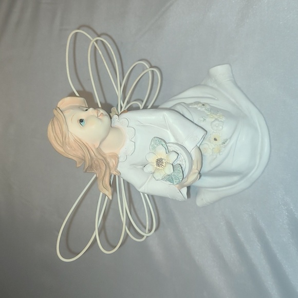 Vintage Popular Creations Angel Figurines Wire Wings Lot of 5 Collectibles 6" - Picture 2 of 11